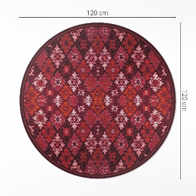 Tapis rond en vinyle Damier végétal décoratif