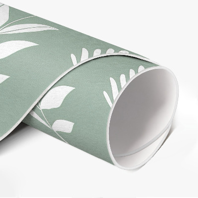 Tapis rond en vinyle Petites plantes bohèmes aux feuilles délicates