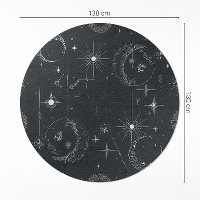 Tapis vinyle Astrologie spatiale, constellations, lunes