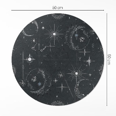 Tapis vinyle Astrologie spatiale, constellations, lunes