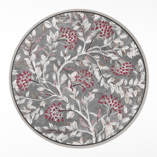 Tapis rond en vinyle Peinture florale vintage délicate