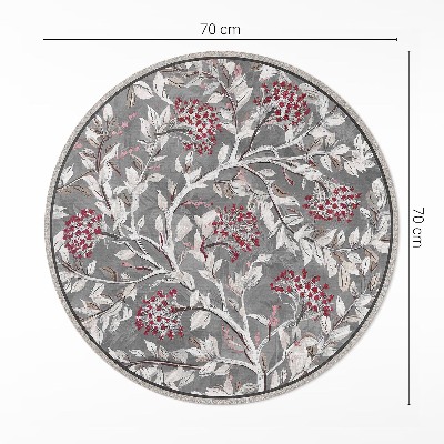 Tapis rond en vinyle Peinture florale vintage délicate