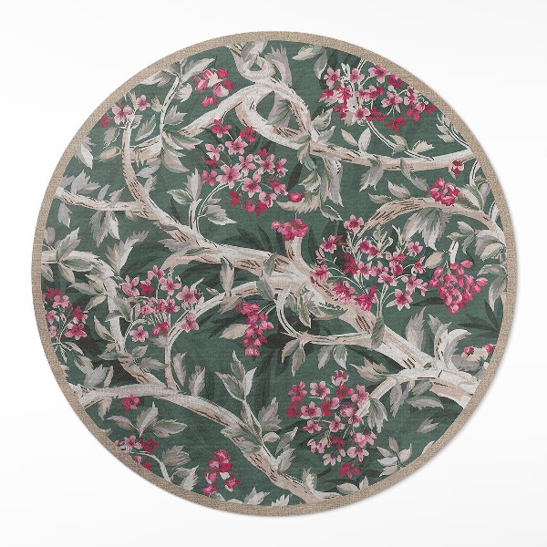 Tapis vinyle Branches avec feuilles et fleurs vintage