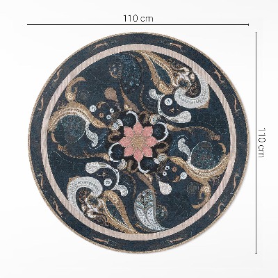 Tapis vinyle Formes abstraites et fleurs vintage