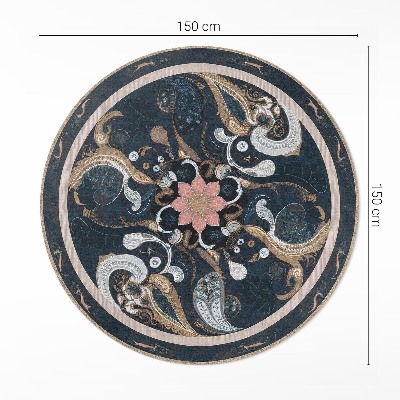 Tapis vinyle Formes abstraites et fleurs vintage