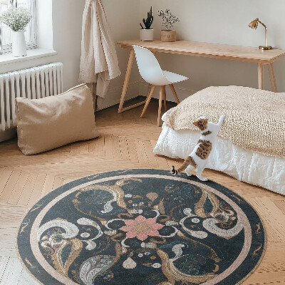 Tapis vinyle Formes abstraites et fleurs vintage