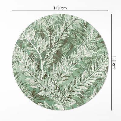 Tapis rond en vinyle Végétation vintage bohème luxuriante