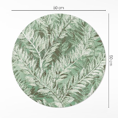 Tapis rond en vinyle Végétation vintage bohème luxuriante