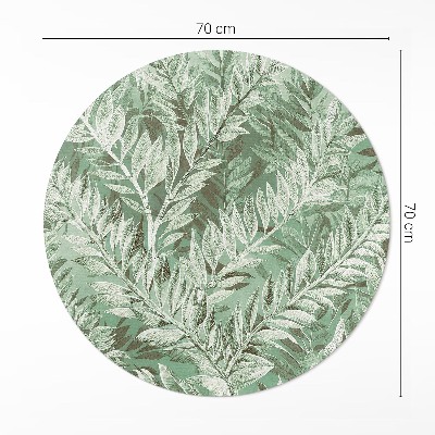 Tapis rond en vinyle Végétation vintage bohème luxuriante