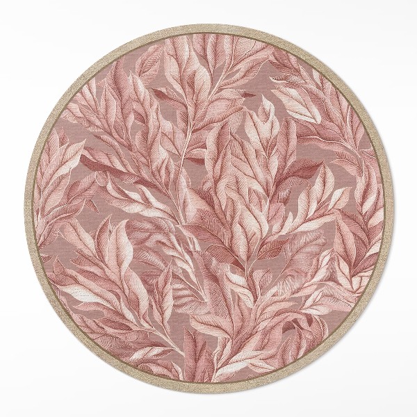 Tapis vinyle Feuilles bohèmes pastel délicates