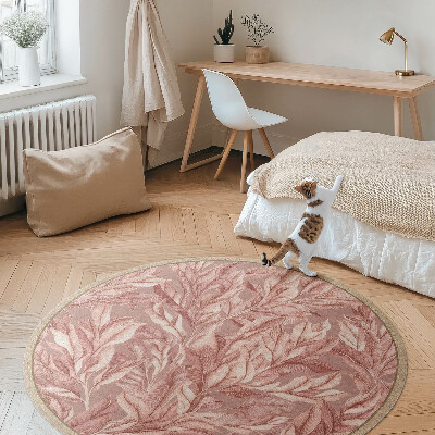 Tapis vinyle Feuilles bohèmes pastel délicates
