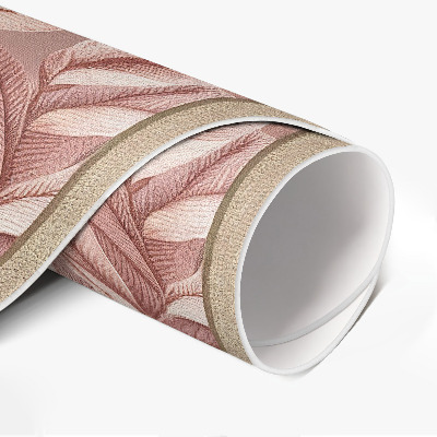 Tapis vinyle Feuilles bohèmes pastel délicates