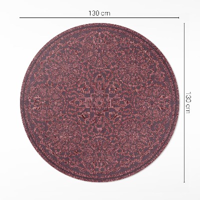 Tapis rond en vinyle Motif géométrique décoratif de style vintage