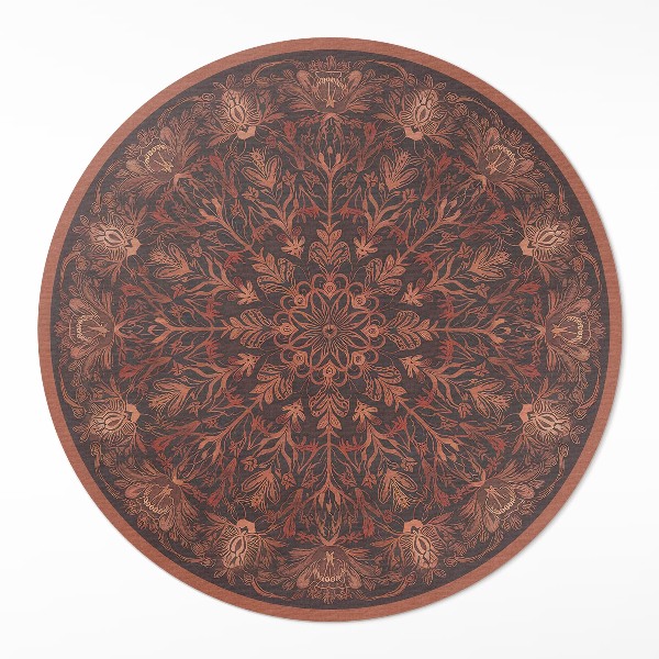 Tapis rond en vinyle Motif géométrique vintage décoratif