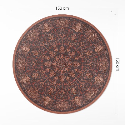 Tapis rond en vinyle Motif géométrique vintage décoratif