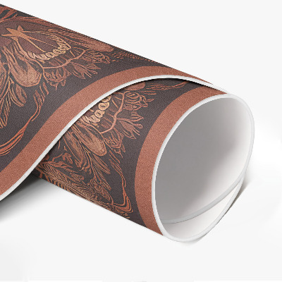 Tapis rond en vinyle Motif géométrique vintage décoratif