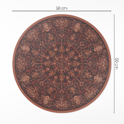 Tapis rond en vinyle Motif géométrique vintage décoratif