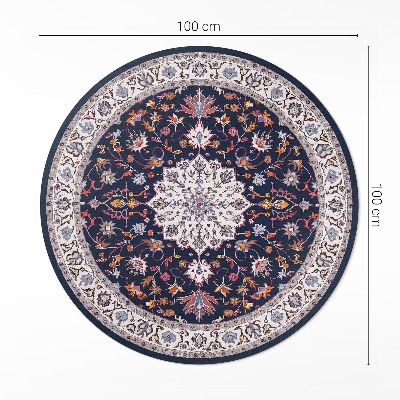 Tapis rond en vinyle Motif décoratif vintage dans un style ancien