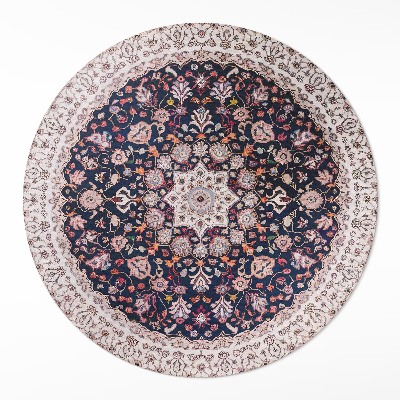Tapis rond en vinyle Motif de mandala vintage orné dans un style ancien