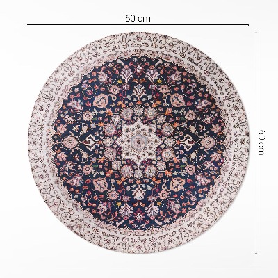Tapis rond en vinyle Motif de mandala vintage orné dans un style ancien