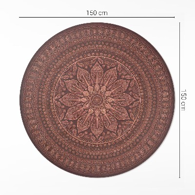 Tapis rond en vinyle Motif décoratif bohème mandala oriental