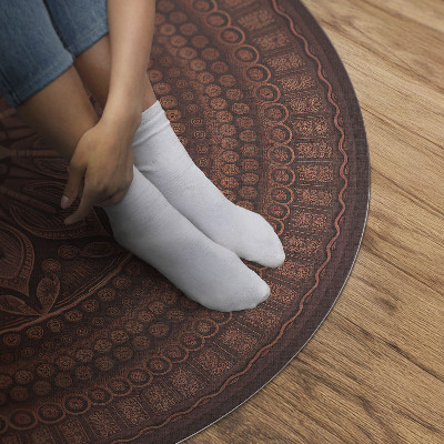 Tapis rond en vinyle Motif décoratif bohème mandala oriental