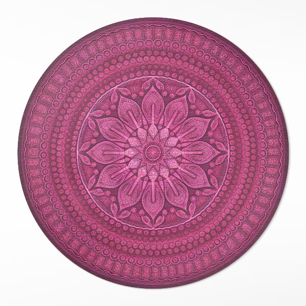 Tapis vinyle Mandala décoratif avec une fleur, motif bohème