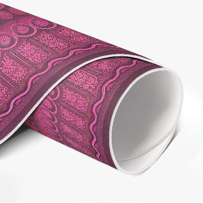 Tapis vinyle Mandala décoratif avec une fleur, motif bohème