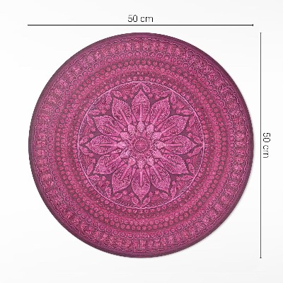 Tapis vinyle Mandala décoratif avec une fleur, motif bohème
