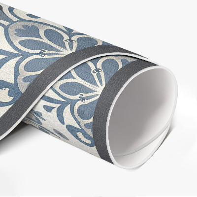 Tapis rond en vinyle Ornements décoratifs, motifs végétaux vintage