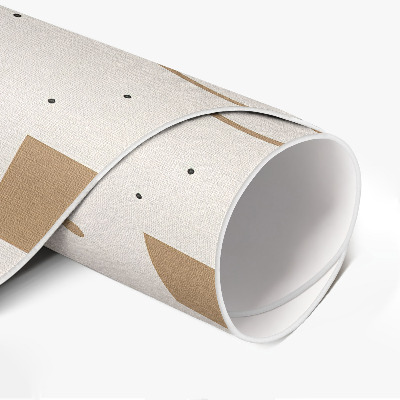 Tapis rond en vinyle Composition abstraite motif bohème artistique