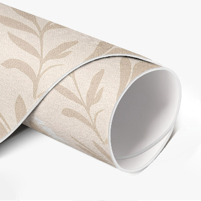 Tapis vinyle Un motif subtil de feuilles et de fleurs bohèmes délicates