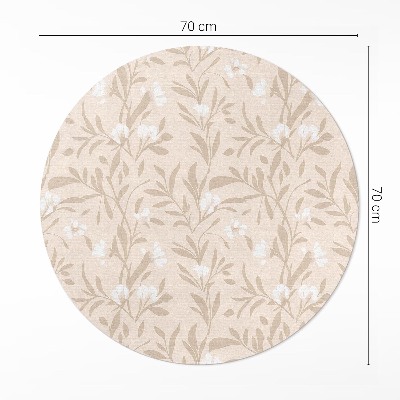 Tapis vinyle Un motif subtil de feuilles et de fleurs bohèmes délicates