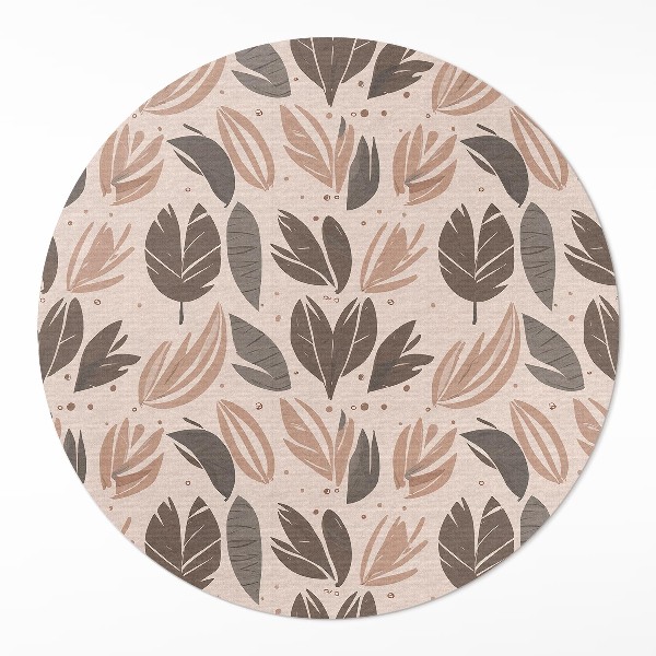 Tapis vinyle Illustration de feuille bohème dans un style délicat