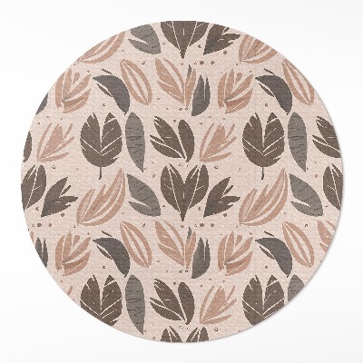 Tapis vinyle Illustration de feuille bohème dans un style délicat