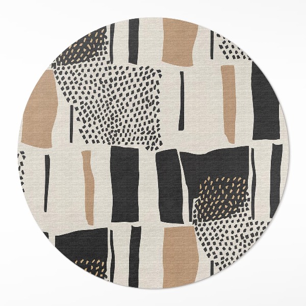 Tapis rond en vinyle Composition artistique de style bohème