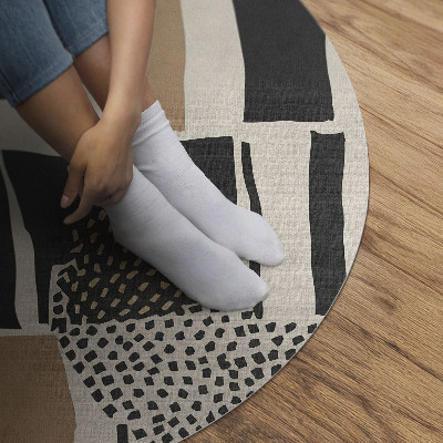 Tapis rond en vinyle Composition artistique de style bohème