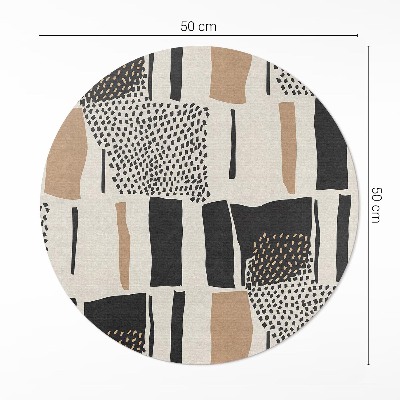 Tapis rond en vinyle Composition artistique de style bohème