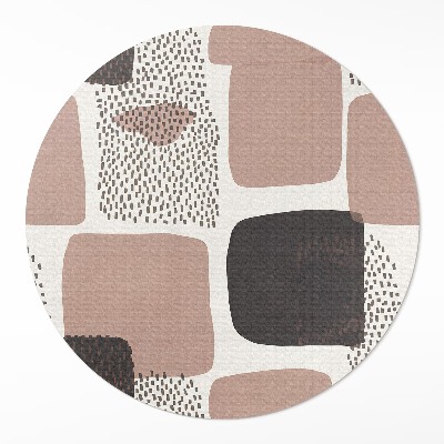 Tapis vinyle composition abstraite de taches, style bohème