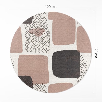 Tapis vinyle composition abstraite de taches, style bohème