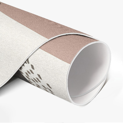 Tapis vinyle composition abstraite de taches, style bohème