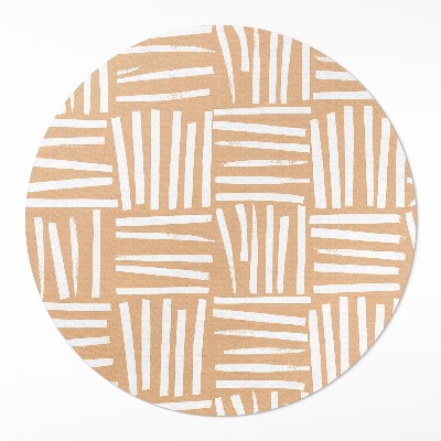 Tapis rond en vinyle Motif bohème abstrait minimaliste