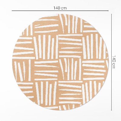 Tapis rond en vinyle Motif bohème abstrait minimaliste