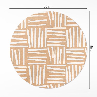 Tapis rond en vinyle Motif bohème abstrait minimaliste
