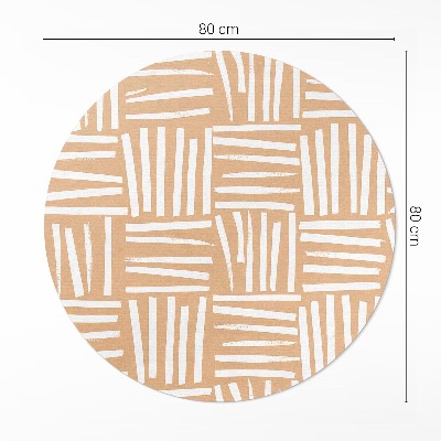 Tapis rond en vinyle Motif bohème abstrait minimaliste