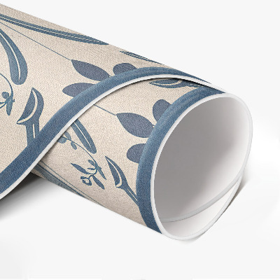 Tapis vinyle carreaux décoratifs avec ornements vintage