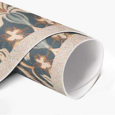 Tapis rond en vinyle Ornement végétal vintage