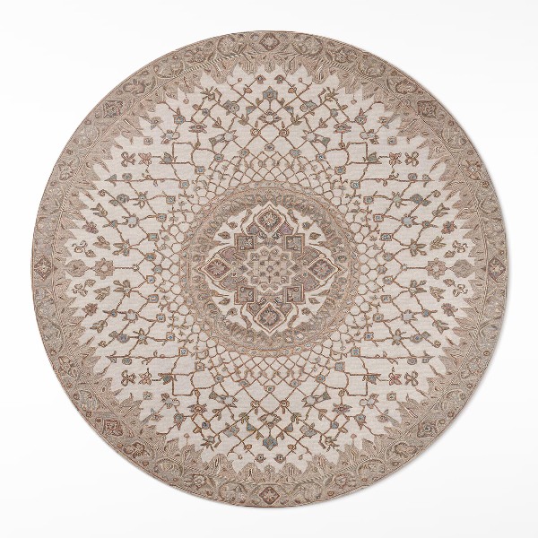 Tapis rond en vinyle Ornement vintage mandala à l'ancienne