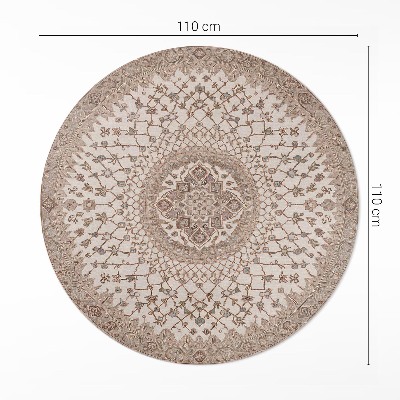 Tapis rond en vinyle Ornement vintage mandala à l'ancienne