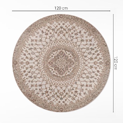 Tapis rond en vinyle Ornement vintage mandala à l'ancienne